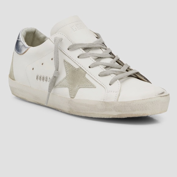 GOLDEN GOOSE Made in Italy Super-Star Running Sneakers - Leather, Size 37 (6.5) - Picture 1 of 8